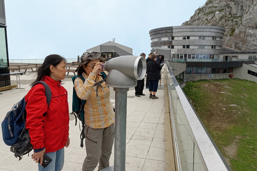 Mount Pilatus. At the telescope. Alpnachstad. .