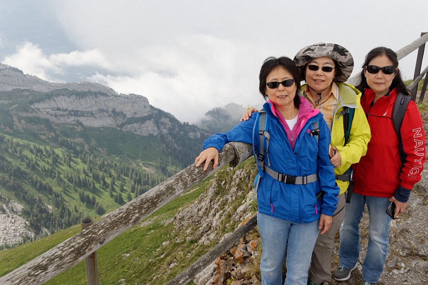Mount Pilatus. Group photo at the Tomlishorn. Alpnachstad. .