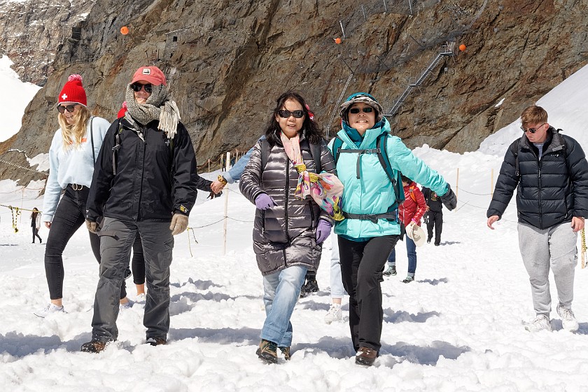 Jungfraujoch. Hike to the Mönchsjochhütte. near Grindelwald. .