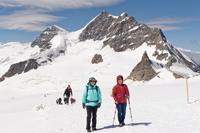 Jungfraujoch. Hike to the Mönchsjochhütte. near Grindelwald. .