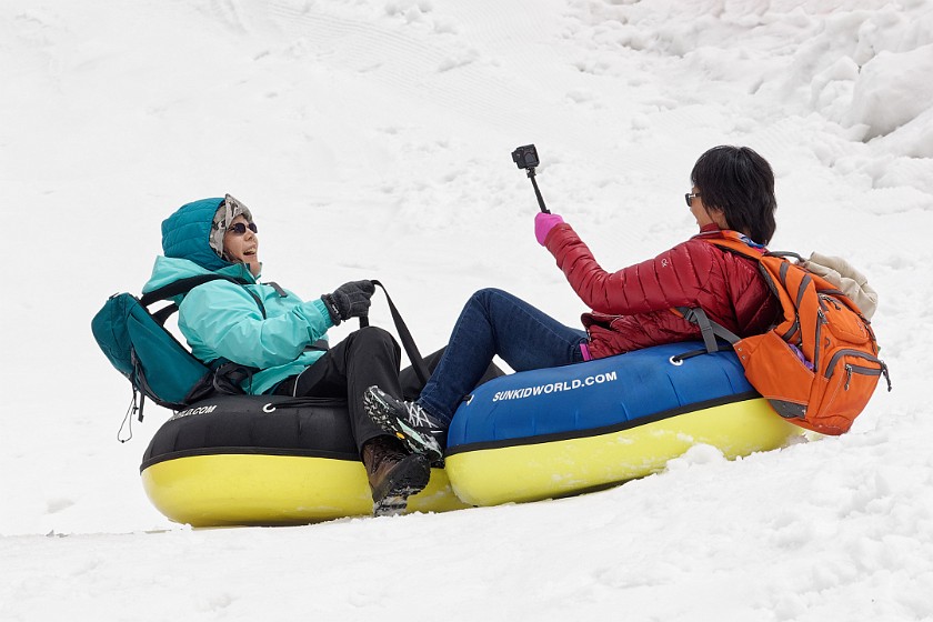 Jungfraujoch. Snow tubing at the Snow Fun Park. near Grindelwald. .