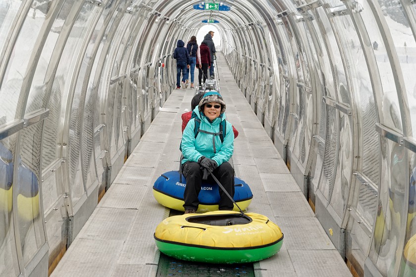 Jungfraujoch. Snow tubing at the Snow Fun Park. near Grindelwald. .