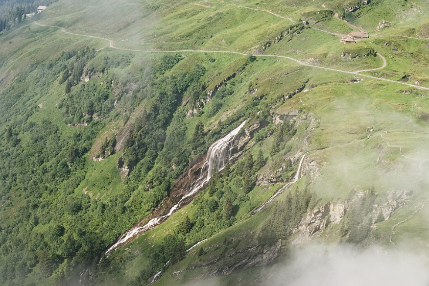 Grindelwald–First. Bachläger waterfall. near Grindelwald. .