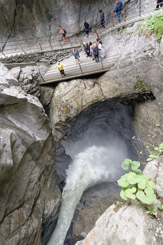 Trümmelbach Waterfalls. Inside the Trümmelbach gorge. near Lauterbrunnen. .
