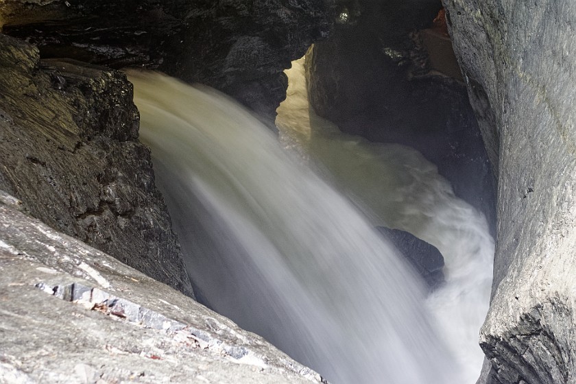 Trümmelbach Waterfalls. Rock formed by water. near Lauterbrunnen. .