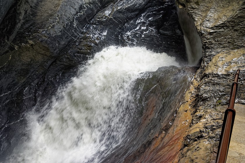 Trümmelbach Waterfalls. Rock formed by water. near Lauterbrunnen. .
