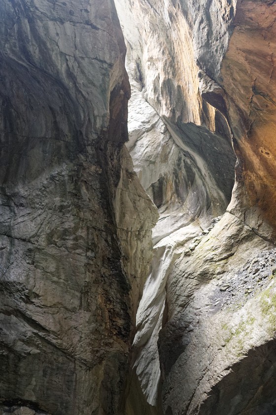 Trümmelbach Waterfalls. Rock formed by water. near Lauterbrunnen. .