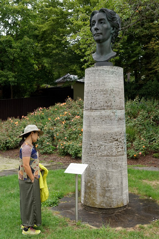 Bayreuth Festival. Cosima Wagner statue. Bayreuth. .