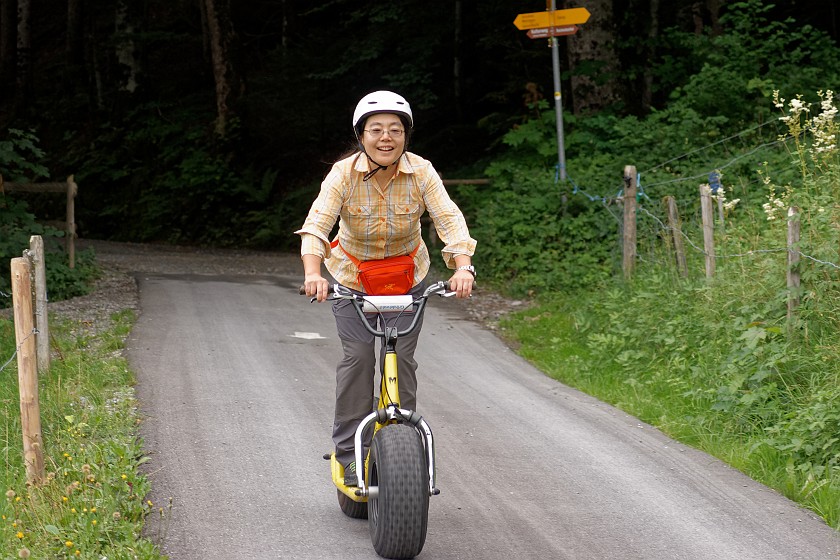 Reichenbach Falls. Trotti-bike ride. Meiringen. .