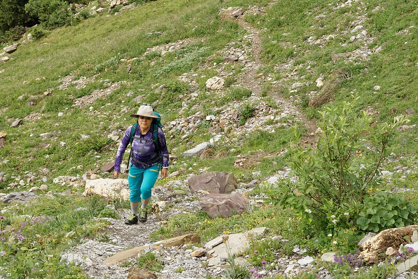 Tälli Via Ferrata. Hike to the via ferrata. Gadmen. .