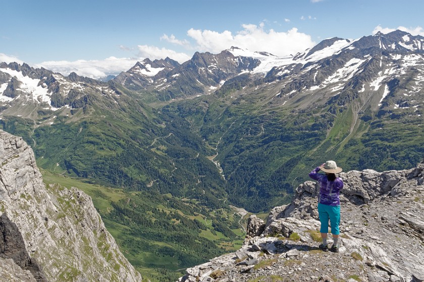 Tälli Via Ferrata. View on the Gadmen valley. Gadmen. .