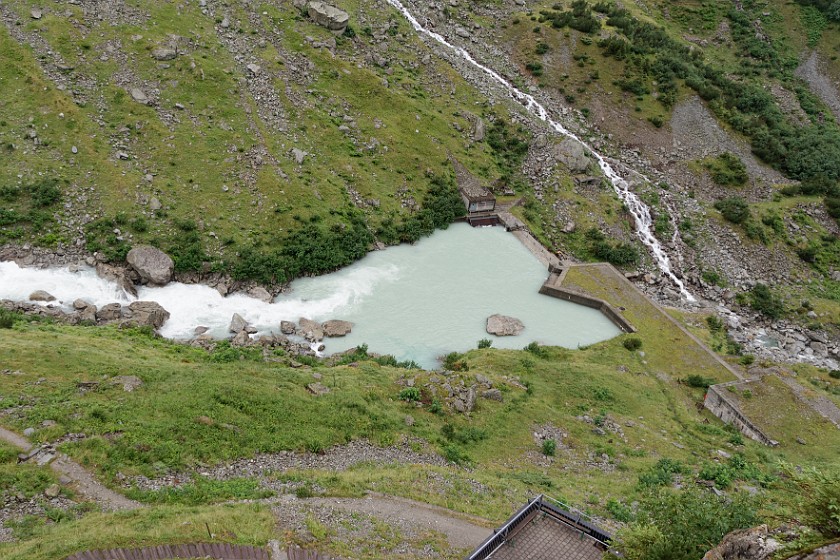Trift Bridge Hike. Triftwasser dam. Gadmen. .