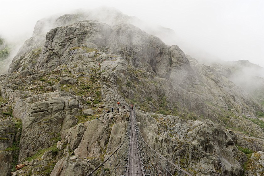 Trift Bridge Hike. Trift suspension bridge. Gadmen. .