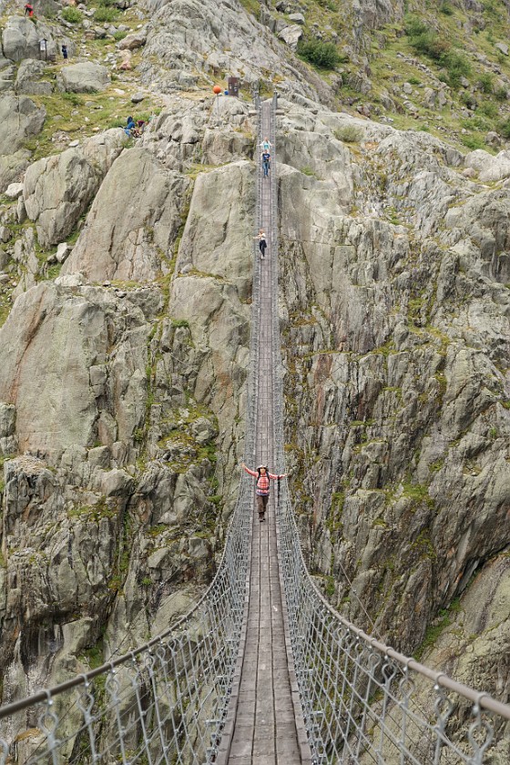 Trift Bridge Hike. Trift suspension bridge. Gadmen. .