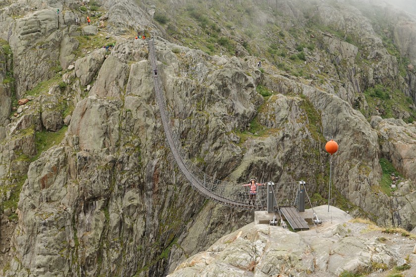 Trift Bridge Hike. Trift suspension bridge. Gadmen. .