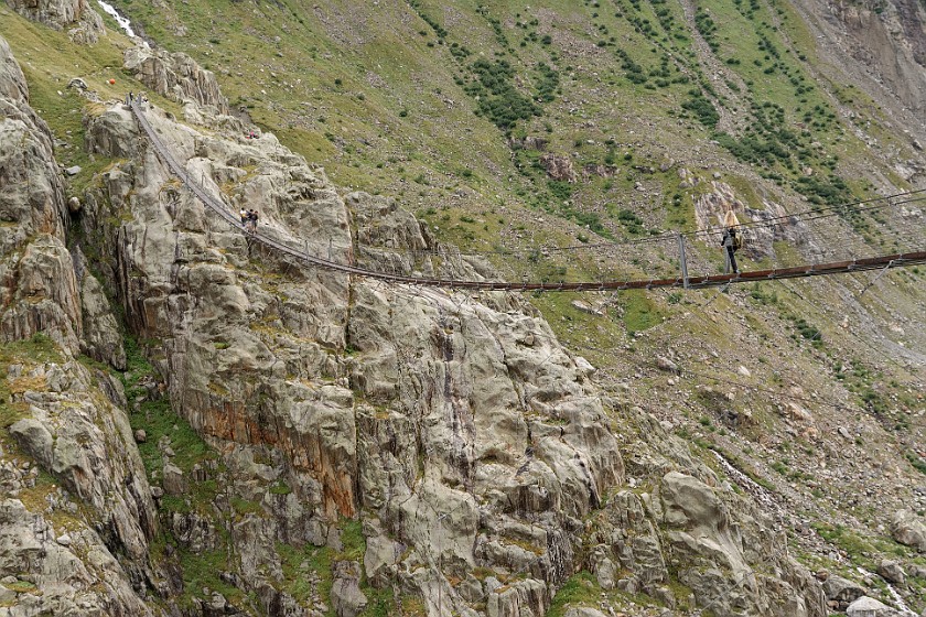 Trift Bridge Hike. Trift suspension bridge. Gadmen. .