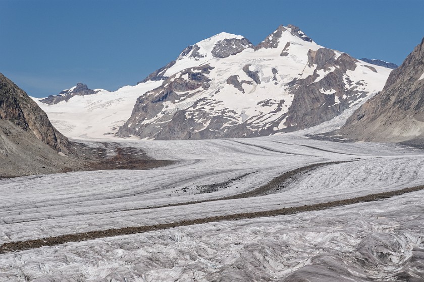 Aletsch Glacier. Trugberg, Mönch and Jungfraujoch. Grengiols. .