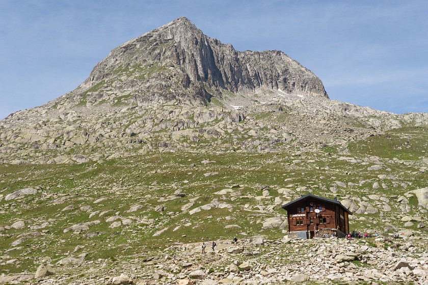 Aletsch Glacier. Strahlhorn and Gletscherstube hut. Grengiols. .