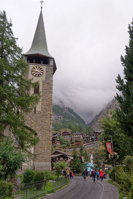 Zermatt. St. Mauritius church. Zermatt. .