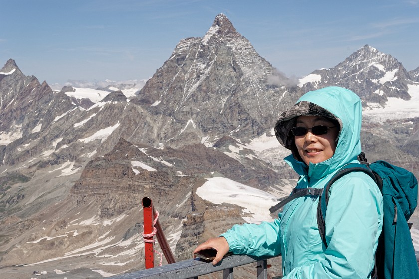 Matterhorn. Portrait in front of the Matterhorn. Zermatt. .