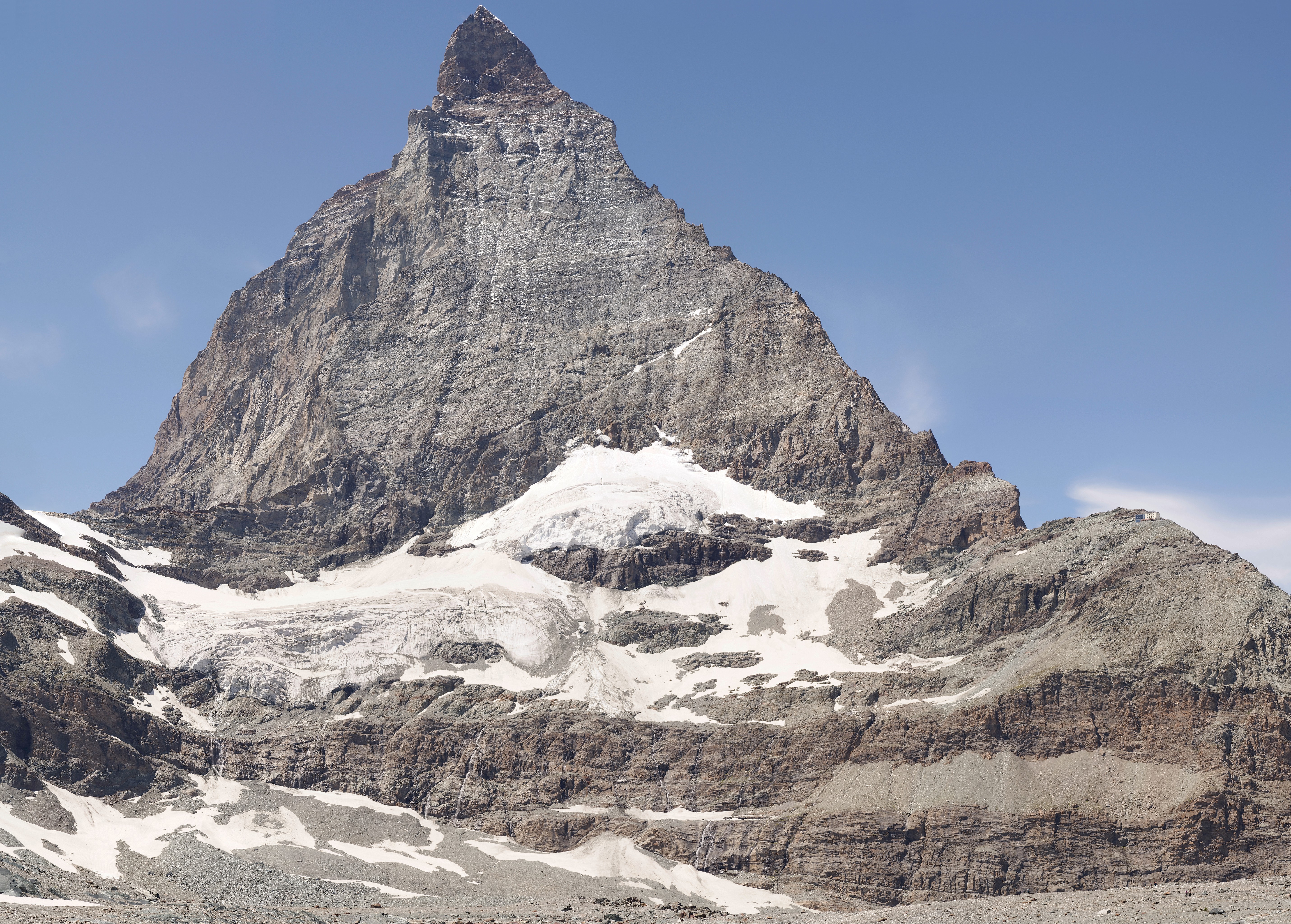 Matterhorn. Panoramic view on the Matterhorn. Zermatt. .