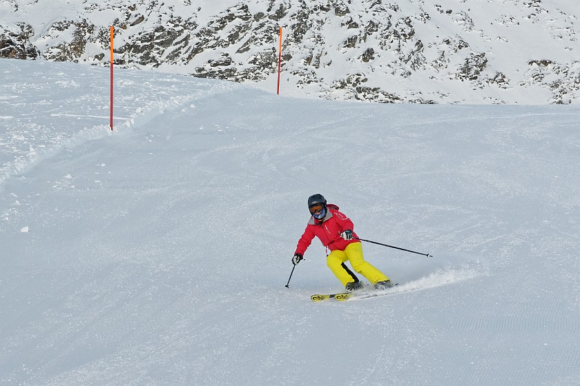 Skiing at the Corvatsch. Skiing. Sankt Moritz. .