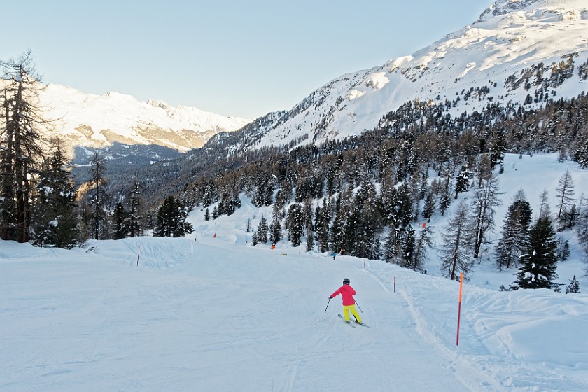 Skiing at the Corvatsch. Skiing. Sankt Moritz. .