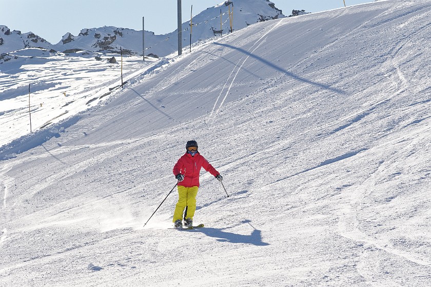 Skiing at the Corvatsch. Skiing. Sankt Moritz. .