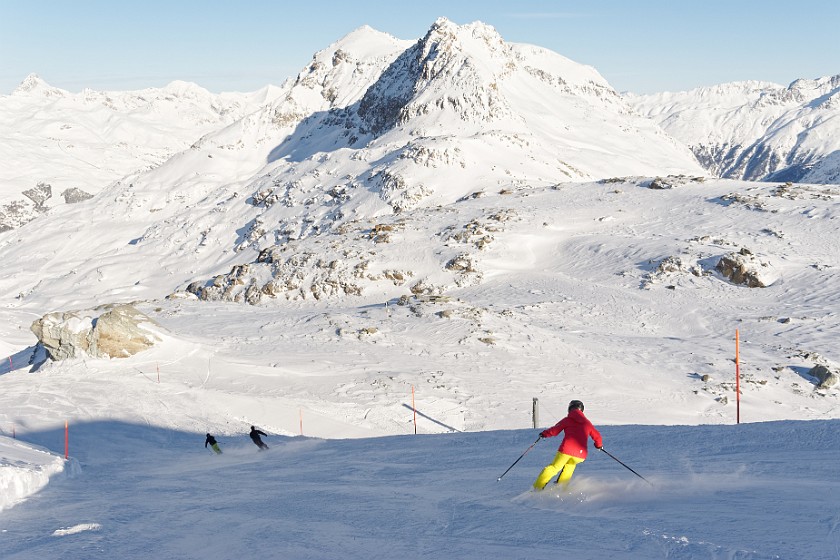 Skiing at the Corvatsch. Skiing. Sankt Moritz. .