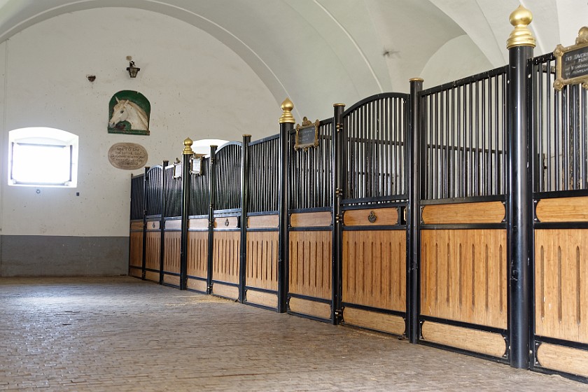 Lipica Stud Farm. Inside the main stable. Lipica. .