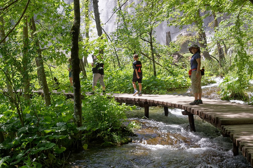 Plitvice Lakes National Park. Footbridge. Rastovača. .
