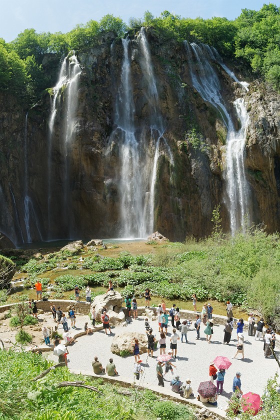 Plitvice Lakes National Park. Veliki slap. Rastovača. .