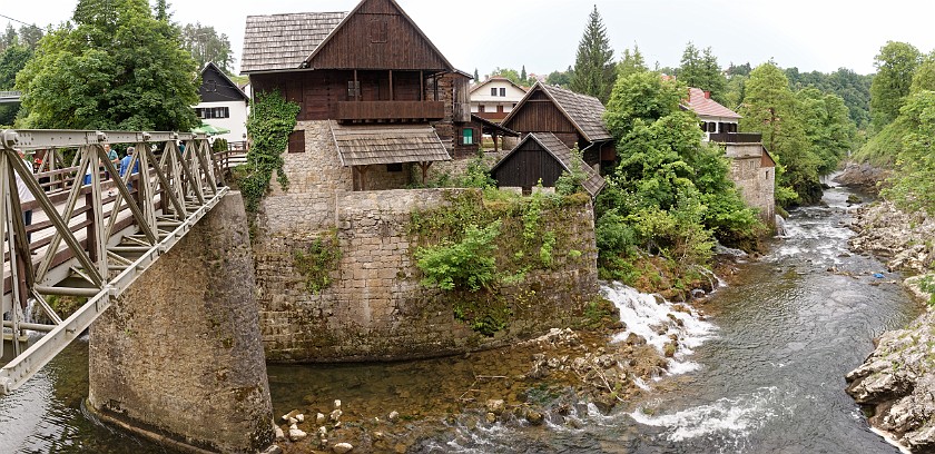 Rastoke. Panoramic view on the Korana river. Slunj. .