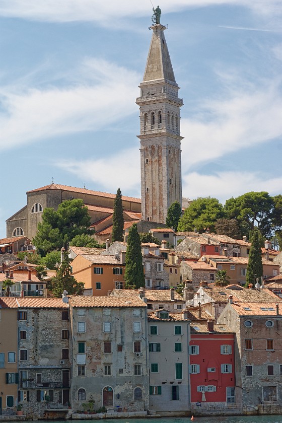 Rovinj. City view from the new harbour. Rovinj. .