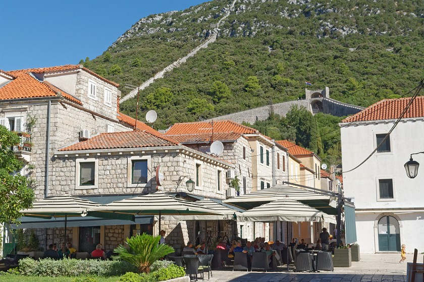 Ston. City wall. Ston. .