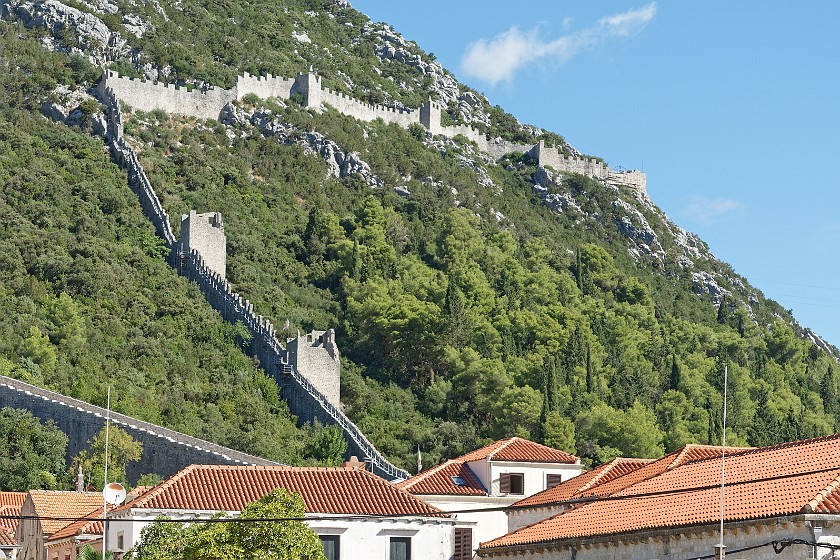 Ston. City wall. Ston. .