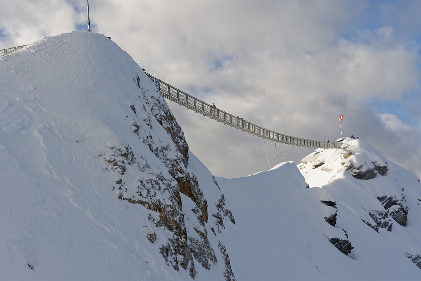 Skiing in the Glacier 3000 Area. Peak walk to the Scex Rouge. near Ormont-Dessus. .