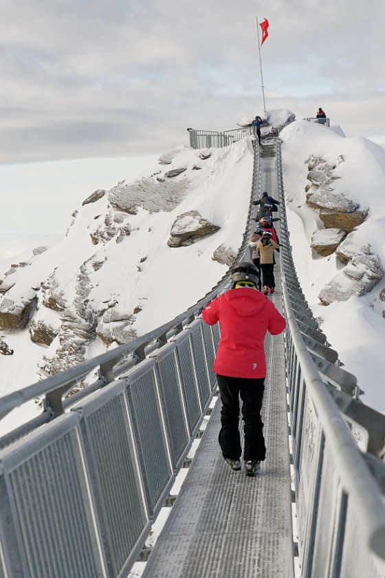 Skiing in the Glacier 3000 Area. Peak walk to the Scex Rouge. near Ormont-Dessus. .