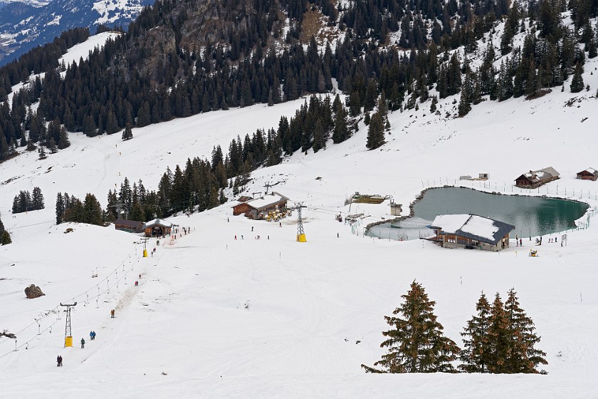 Skiing in the Schönried Area. View from Hornfluh. near Schönried. .