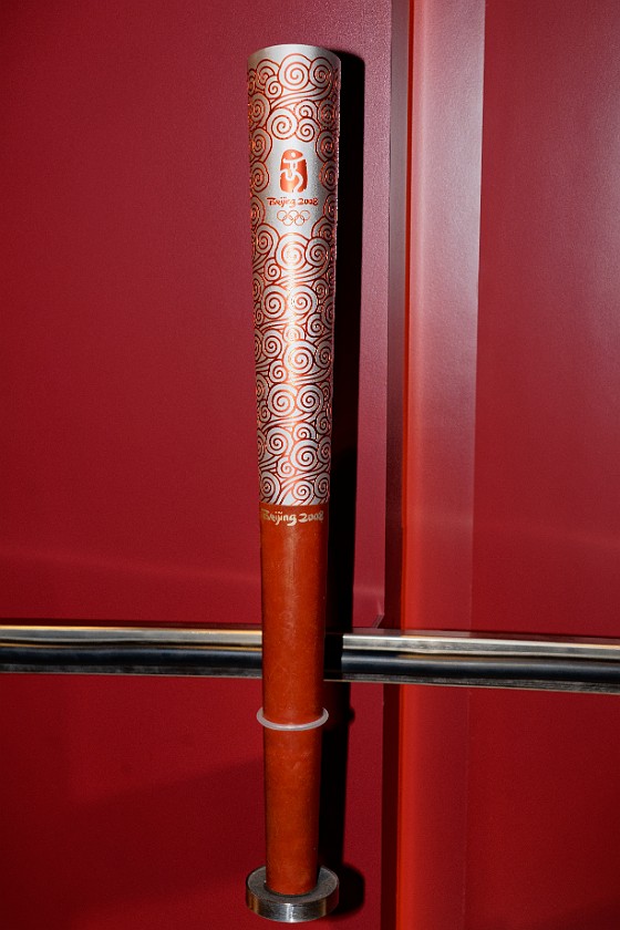 Olympic Museum. Beijing Olympic torch. Lausanne. .