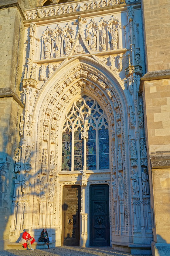 Cathédrale de Notre Dame. Portal. Lausanne. .