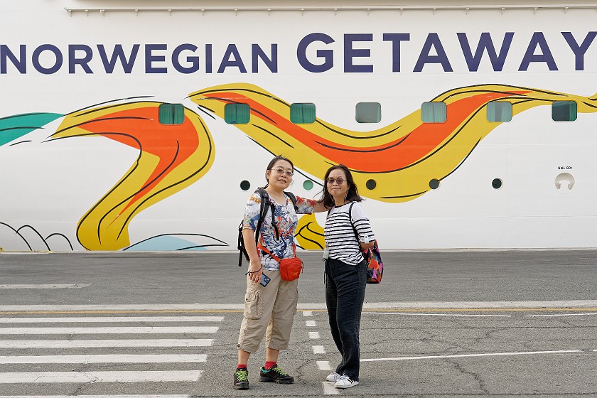 Norwegian Getaway. Portrait in front of the ship. Limassol. .