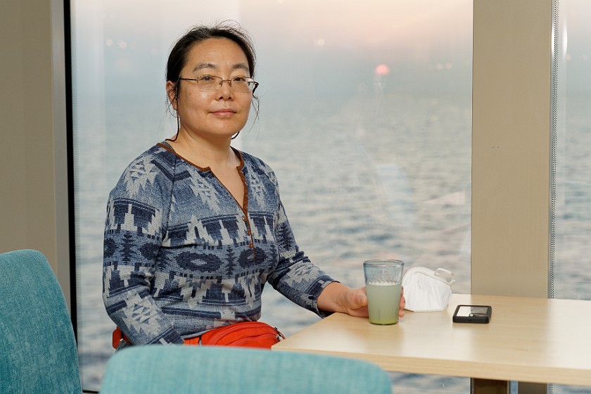 Norwegian Getaway. Portrait on board. Mediterranean Sea. .
