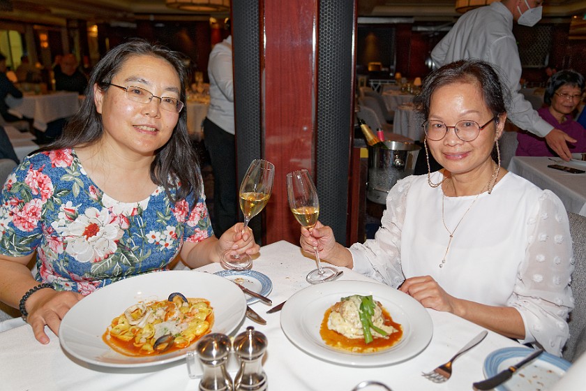 Norwegian Getaway. Portrait at the board restaurant. Mediterranean Sea. .