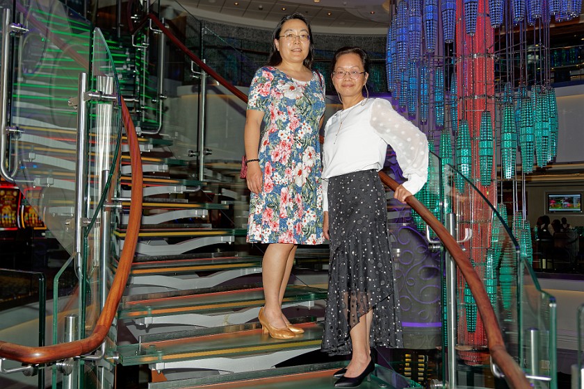 Norwegian Getaway. Portrait at the casino area. Mediterranean Sea. .