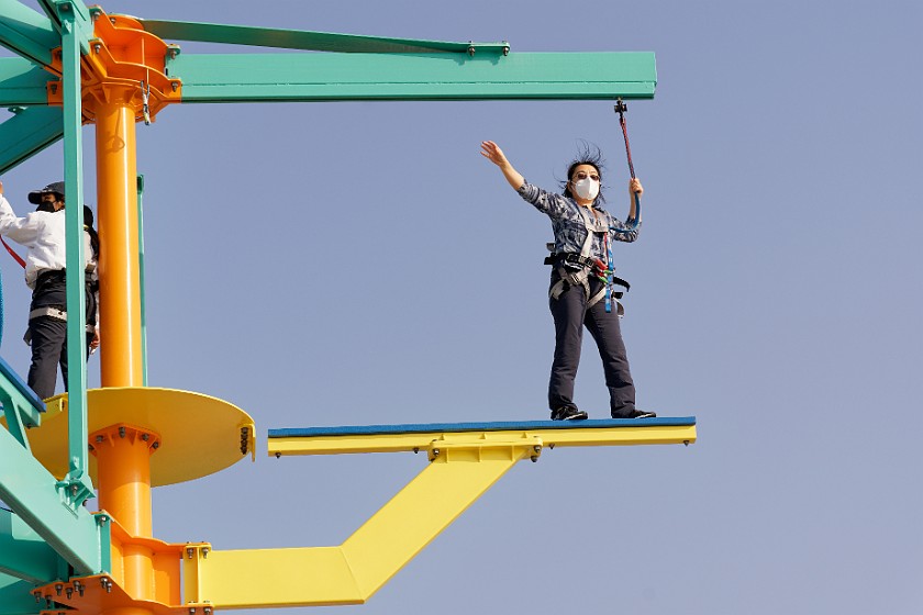 High Ropes Course. Climbing. Mediterranean Sea. .