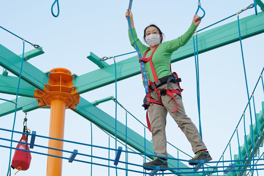 High Ropes Course. Climbing. near Skala. .