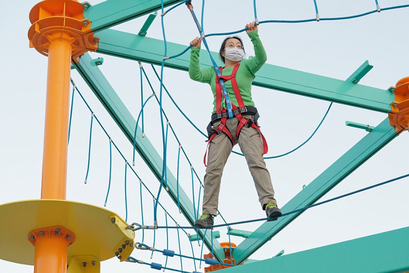High Ropes Course. Climbing. near Skala. .