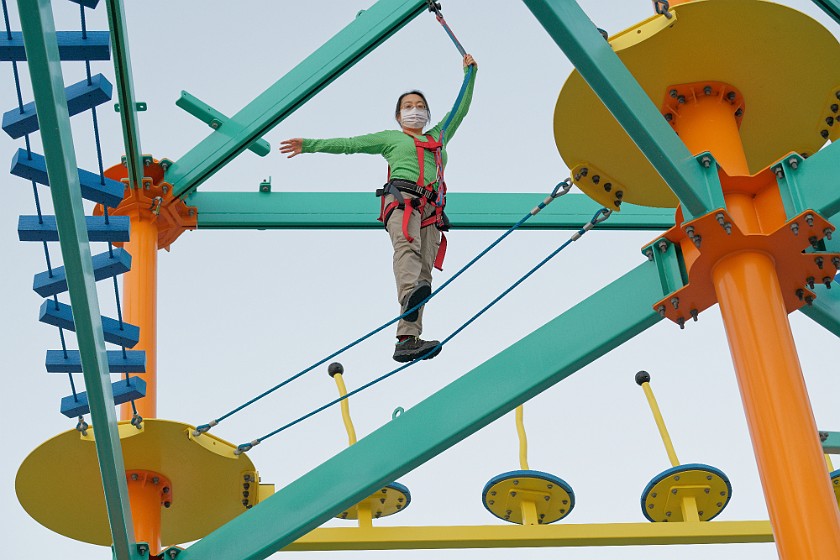 High Ropes Course. Climbing. near Skala. .