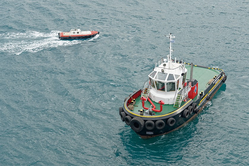 Heraklion, Crete. Pilot boat and tugboat. Heraklion. .